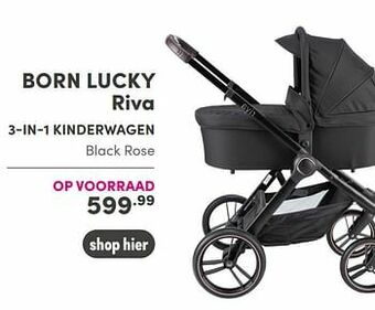 Baby & Tiener Born lucky riva 3-in-1 kinderwagen black rose aanbieding