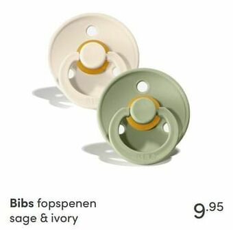 Baby & Tiener Bibs fopspenen sage + ivory aanbieding