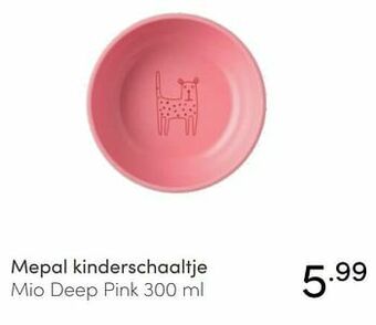 Baby & Tiener Mepal kinderschaaltje mio deep pink aanbieding