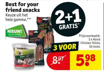 Kruidvat 3x Hond Chicken Sticks aanbieding