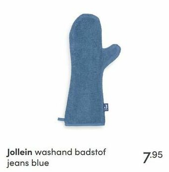Baby & Tiener Jollein washand badstof jeans blue aanbieding