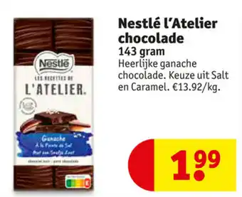 Kruidvat Nestle l'Atelier chocolade 143gram aanbieding