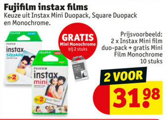 Kruidvat Fujifilm instax films aanbieding