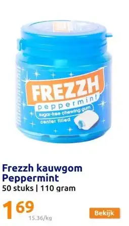 Action Frezzh kauwgom Peppermint aanbieding