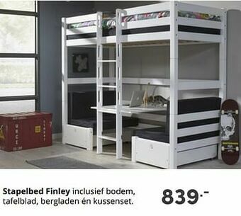Baby & Tiener Stapelbed finley aanbieding