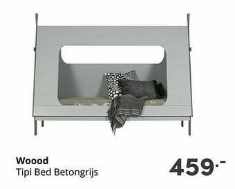 Baby & Tiener Woood tipi bed betongrijs aanbieding