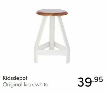 Baby & Tiener Kidsdepot original kruk white aanbieding