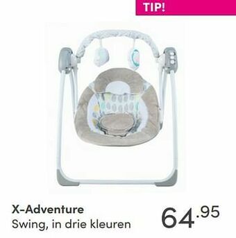 Baby & Tiener X-adventure swing, in drie kleuren aanbieding