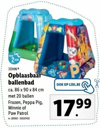 Opblaasbaar ballenbad