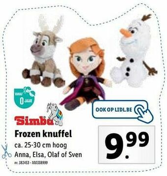 Lidl Frozen knuffel aanbieding