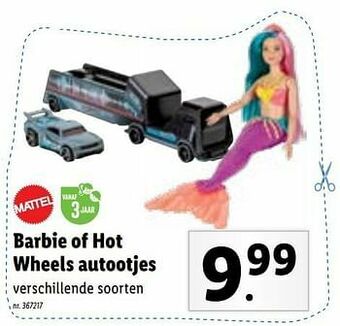 Lidl Barbie of hot wheels autootjes aanbieding