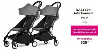 Babyzen yoyo connect buggy grijs