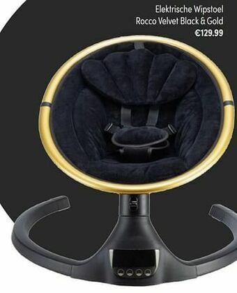 Baby & Tiener Elektrische wipstoel rocco velvet black + gold aanbieding