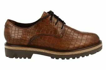 Berca Shoes Tamaris Veterschoen Dames - Cognac aanbieding