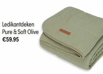 Baby & Tiener Ledikantdeken pure + soft olive aanbieding