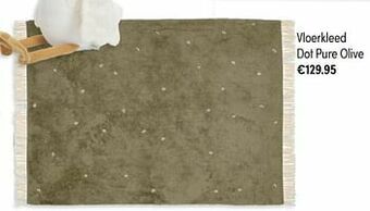 Baby & Tiener Vloerkleed dot pure olive aanbieding