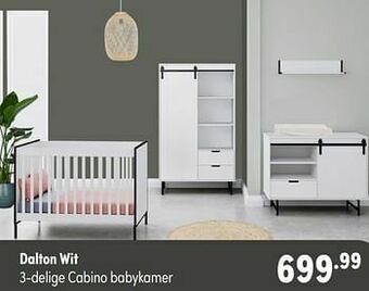 Baby & Tiener Dalton wit 3-delige cabino babykamer aanbieding