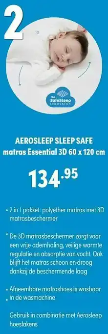 Baby & Tiener Aerosleep sleep safe aanbieding