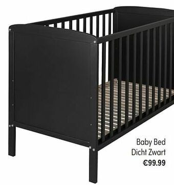 Baby & Tiener Baby bed dicht zwart aanbieding