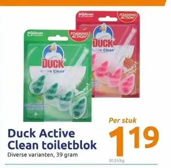 Action Duck Active Clean Toiletblok 39 gram aanbieding