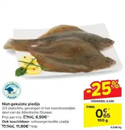 Carrefour Niet-gekuiste pladijs aanbieding