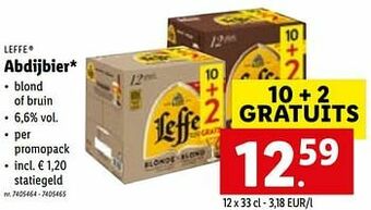 Lidl Abdijbier aanbieding