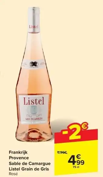 Carrefour Frankrijk Provence Sable de Camargue Listel Grain de Gris aanbieding