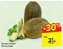 Carrefour Groene meloen Piel de Sapo aanbieding
