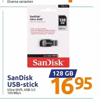 Action SanDisk USB-Stick 128GB aanbieding