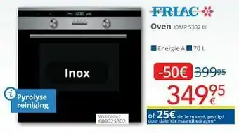 Eldi Friac oven iomp 5302 ix aanbieding