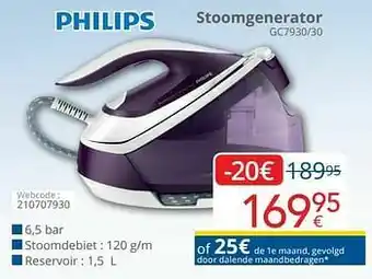 Eldi Philips stoomgenerator gc7930-30 aanbieding