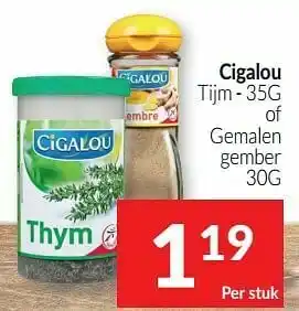 Intermarché Cigalou tijm of gemalen gember aanbieding