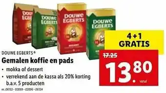 Gemalen koffie en pads