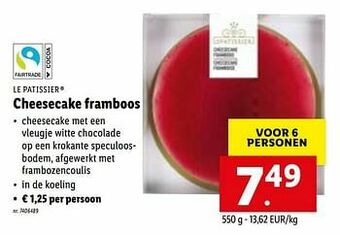 Lidl Cheesecake framboos aanbieding