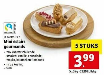 Lidl Mini éclairs gourmands aanbieding