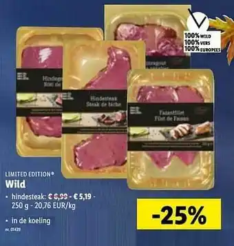 Wild hindesteak