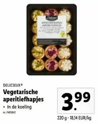 Lidl Vegetarische aperitiefhapjes aanbieding