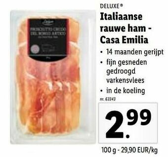 Lidl Italiaanse rauwe ham - casa emilia aanbieding