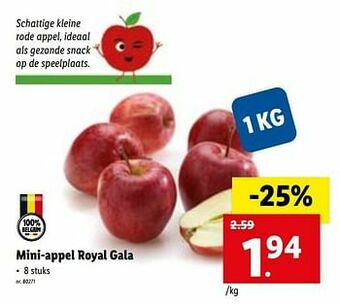 Lidl Mini-appel royal gala aanbieding