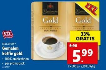 Lidl Gemalen koffie gold aanbieding
