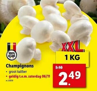 Lidl Champignons aanbieding