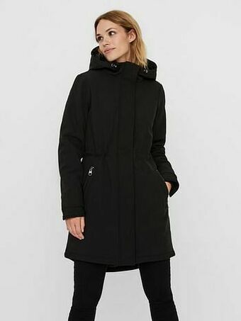 Berca Shoes Vero Moda Vest Vero Moda Vest Cleanmila Met Warm Gevoerde Kap in Velours - Zwart aanbieding