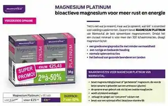 Mannavita Magnesium platinum aanbieding
