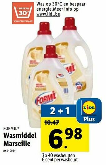 Lidl Wasmiddel marseille aanbieding