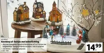 Lidl Kerstdorp of -huisjes met ledverlichting aanbieding