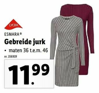 Lidl Gebreide jurk aanbieding