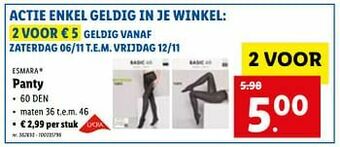 Lidl Panty aanbieding