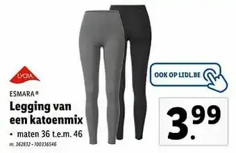 Lidl Legging van een katoenmix aanbieding