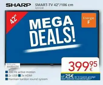 Eldi Sharp smart-tv 42``-106 cm 42cg3e aanbieding