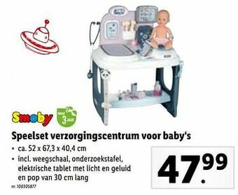Lidl Speelset verzorgingscentrum voor baby‘s aanbieding